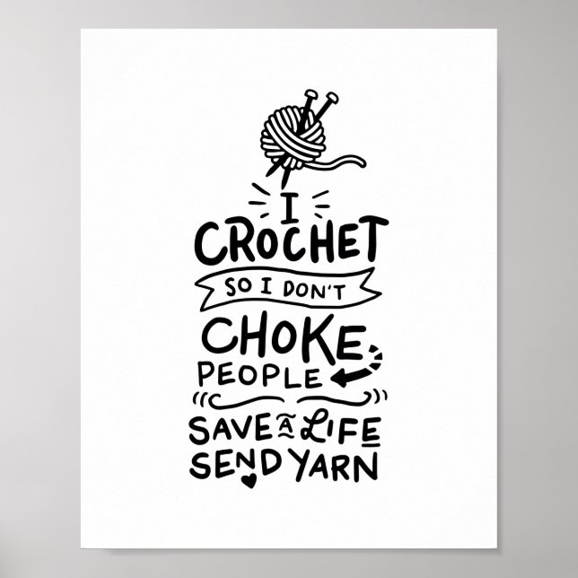 Póster Crocheting Crochet Wool (Frente)