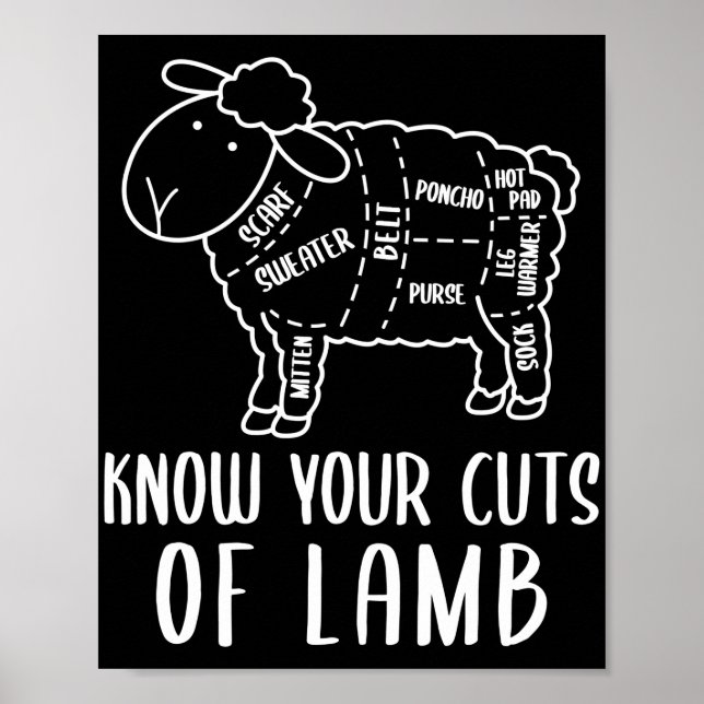 Póster Crocheting Know Your Cuts Of Lamb (Frente)