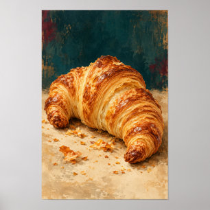 Póster Croissant de Mantequilla Dorado – Panadería France