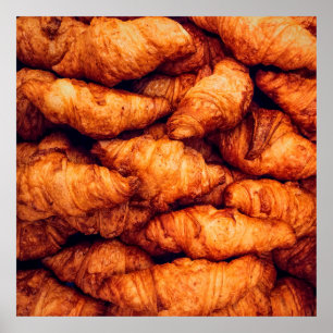 Póster Croissants clásicos, vista superior