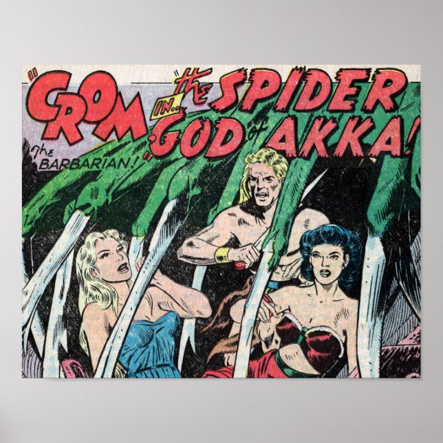 Póster Crom and the Sider God of AKKA Art Print #1 (Frente)