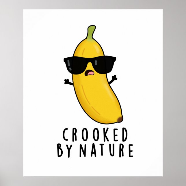 Póster Cromado por la Naturaleza Funny Banana Pun (Frente)
