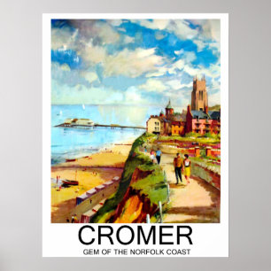 Póster Cromer, Gem de la costa de Norfolk, Inglaterra, vi