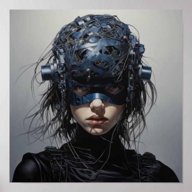 Póster Crónicas de valor: Futurista superheroína Poste (Frente)