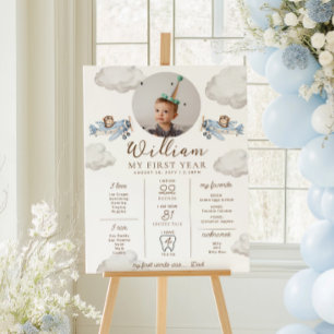 Póster Cronología de hitos del primer cumpleaños de Blue 