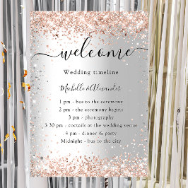 Póster cronología del programa rosa de oro de plata boda