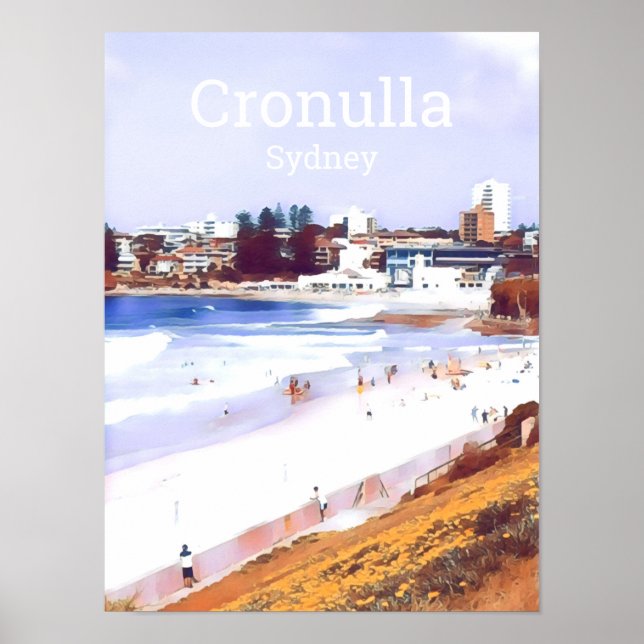 Póster Cronulla Sydney en la playa Viaje en verano (Frente)