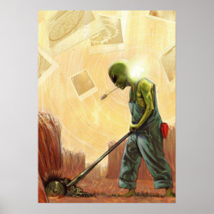 Póster Crop Circle Maker alien - pósteres