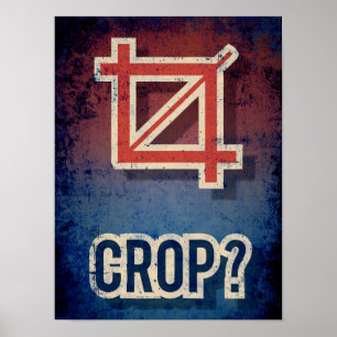 Póster CROP poster de tipografía divertida para diseñador