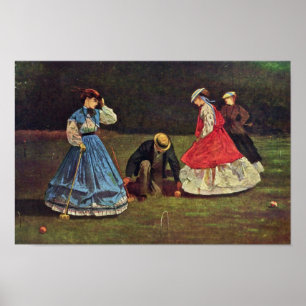 Póster Croquet De Homer Winslow (Mejor Calidad)