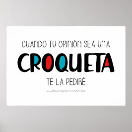 Póster Croqueta