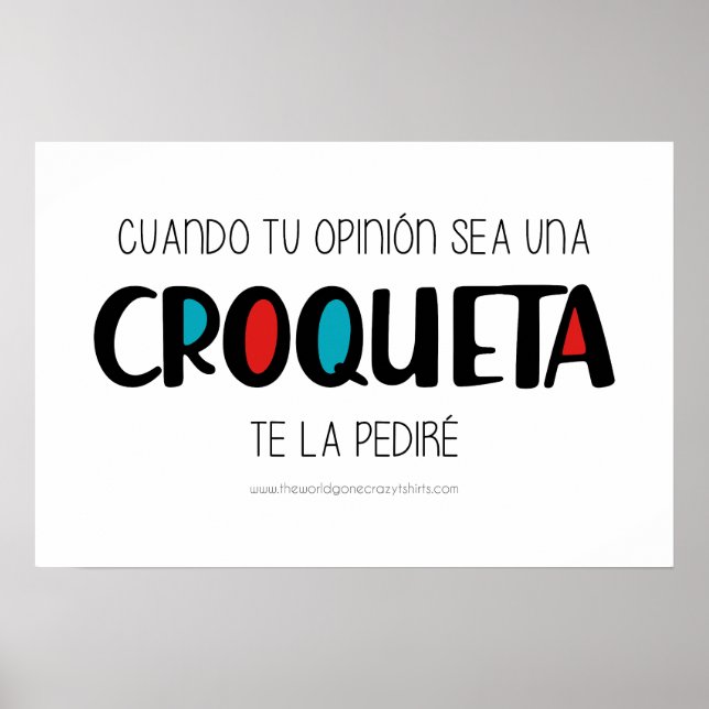 Póster Croqueta (Frente)