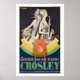 Póster Crosley Radio Vintage Advertising Poster by