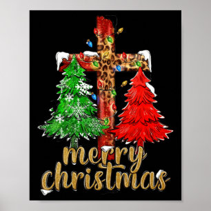 Póster Cross Merry Christmas Cumas Pajama Christian J