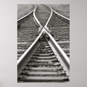 Póster Cross Train Tracks