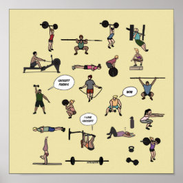 Póster Crossfit, poster de amigos en encrucijada