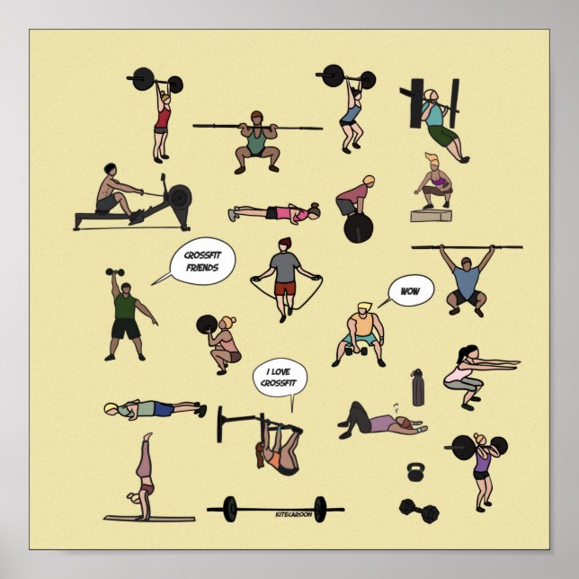 Póster Crossfit, poster de amigos en encrucijada (Frente)