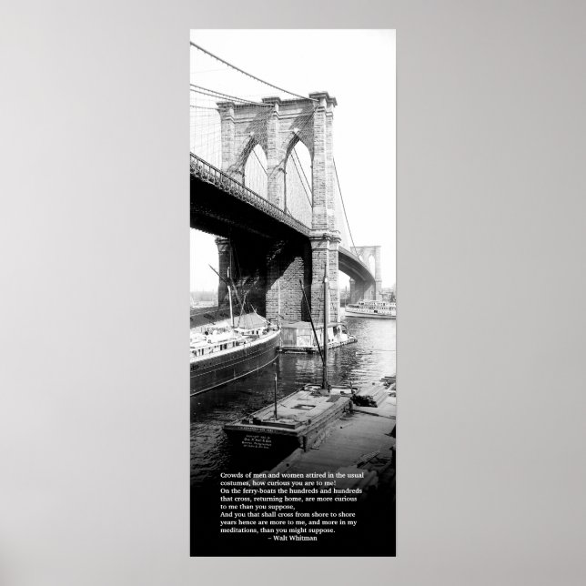 Póster Crossing Brooklyn Ferry New York City Walt Whitman (Frente)