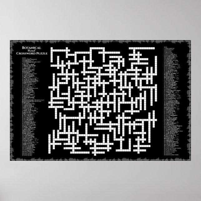 Póster Crossword botánico 156 plantas para encontrar Funn (Frente)
