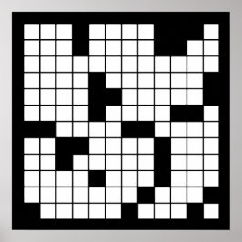 PÓSTER CROSSWORD PUZZLE PATTERN GRÁFICOS JUEGOS PALABRAS 