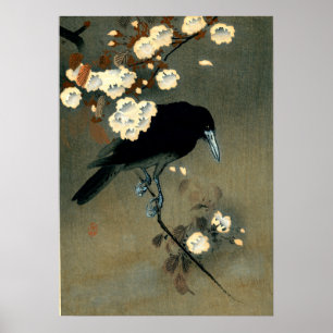 Póster Crow & Blossom de Ohara Koson (1910)