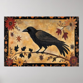 Póster Crow de otoño