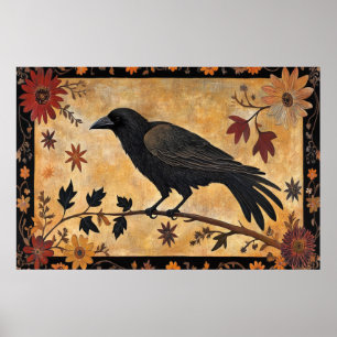 Póster Crow de otoño