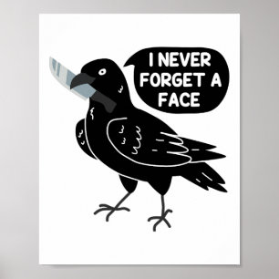 Póster Crow espeluznante con cuchillo