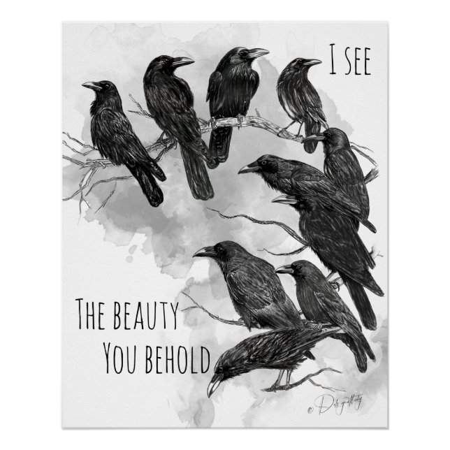 Póster Crow Lover Beauty que has visto (Anverso)