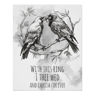 Póster Crow Lover Cherish Forever