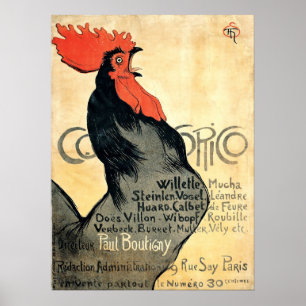 Póster Crowing por Théophile Alexandre Steinlen