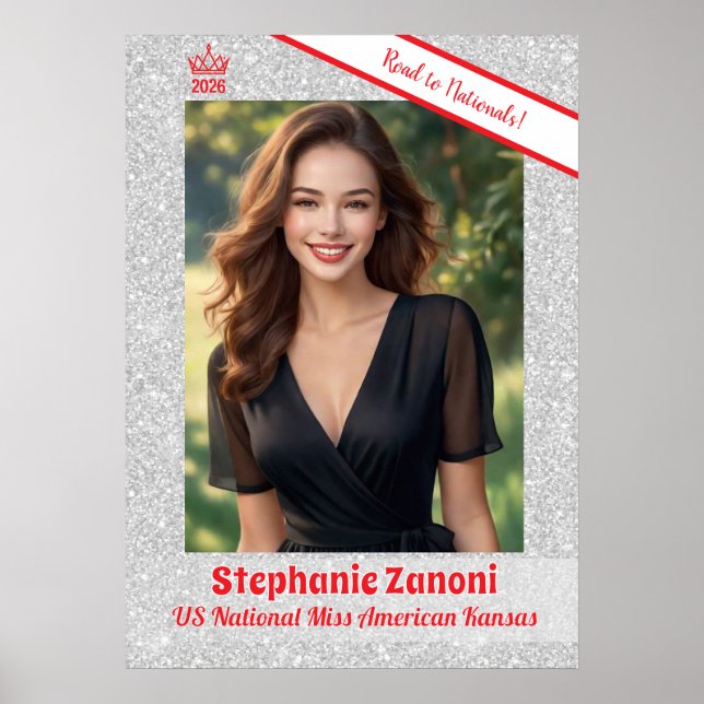 Póster Crown and Sash Pageant Door Banner Poster (Frente)