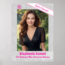 Póster Crown and Sash Pageant Door Banner Poster