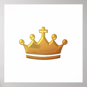 Póster Crown Golden "3-D"