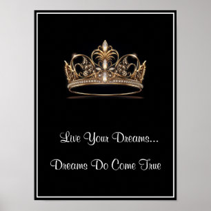 Póster Crown Live Your Dreams Poster
