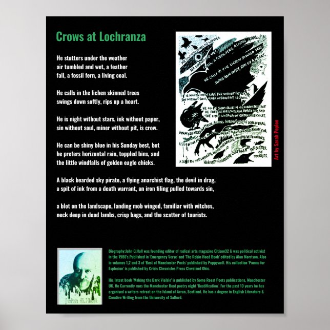 Póster Crows en Lochranza poem/John G.Hall Poster (Frente)