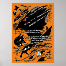 Crows en Lochranza poster (naranja)