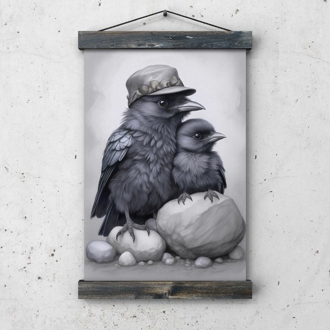 Póster Crows Rock! Poster mit Krähen Eltern und Kind (Subido por el creador)