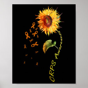 Póster Crps Awareness Sunflower Tees