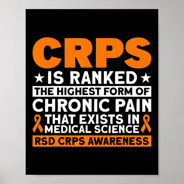 Póster Crps Es El Mayor Dolor Rsd Crps Conciencia (Frente)