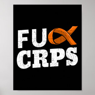 Póster Crps Naranja Ribbon Causalgia Reflex Neurovascular
