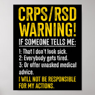 Póster Crps Rsd Aviso Crps Sobreviviente De Conciencia Cr