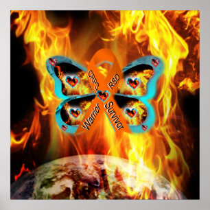 Póster CRPS RSD Warrivier Ribbon Butterfly Earth