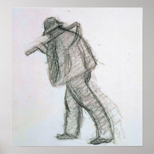 Póster Cruce - Campesino Con Scythe