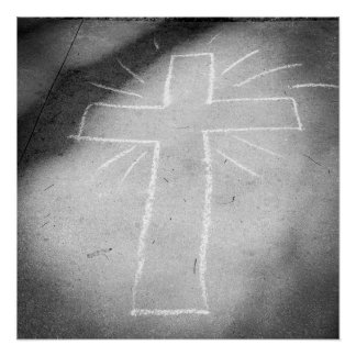 Póster Cruce de arte en la acera