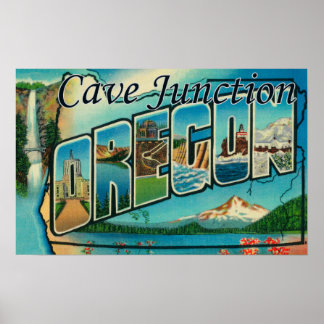 Póster Cruce de cavernas, Oregón - Escenas de letras gran