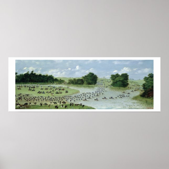 Póster Cruce del río San Joaquín, Paraguay, 1865 (Frente)