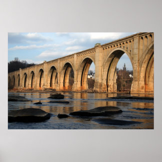 Póster Cruce del río Sunset