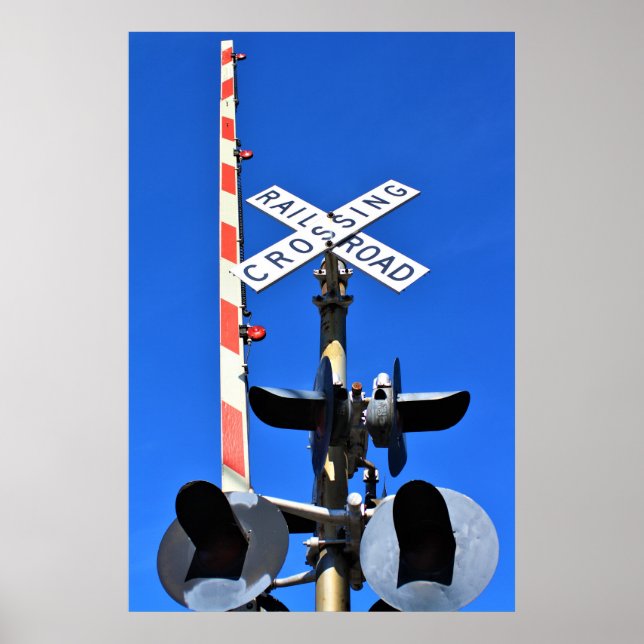 Póster Cruce ferroviario con puerta (Frente)