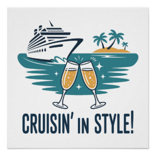 Póster ¡Crucero con Estilo! - Vacaciones de Lujo